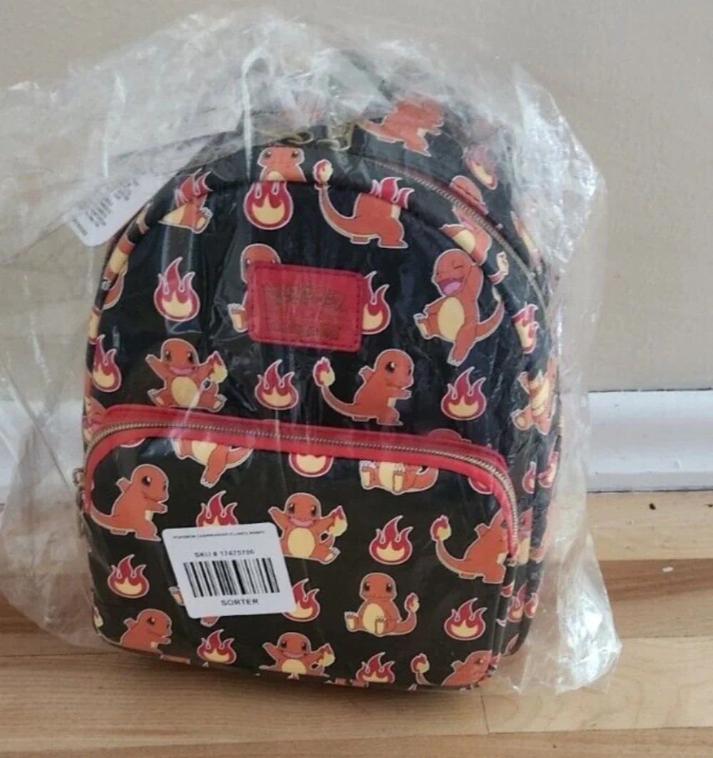 NWT Loungefly Pokémon Charmander Flames Mini Backpack anime bag purse